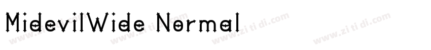 MidevilWide Normal字体转换